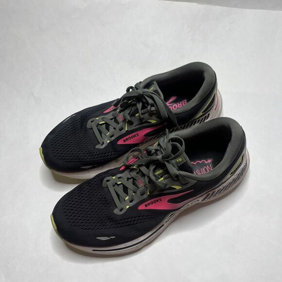 Brooks Womens Adrenaline GTS 23 1203811B037 Black Running Shoes Sneakers Size 11 - Picture 4 of 8
